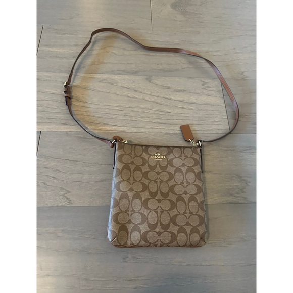 Coach Handbags - Coach Brown Logo Monogram Crossbody Purse